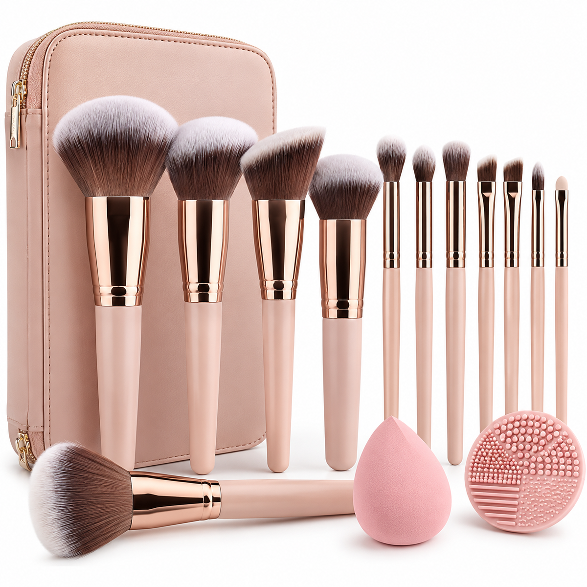 Professional Soft Makeup Brush Set with Storage Bag